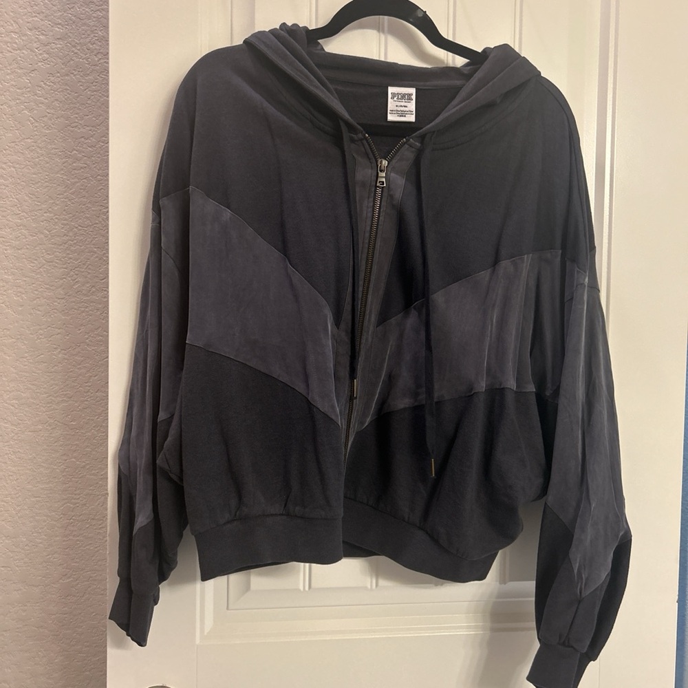 PINK Victoria's Secret Black Bomber Jacket